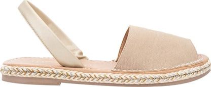 Sandalia Plana Con Yute