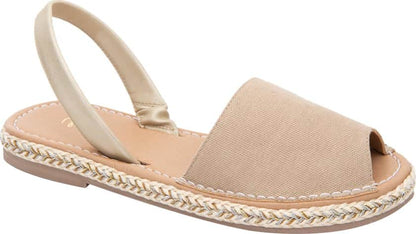 Sandalia Plana Con Yute