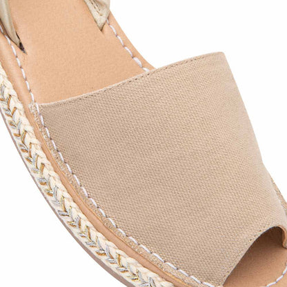 Sandalia Plana Con Yute