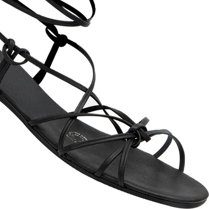 Kit Sandalia Planas Tiras Amarre