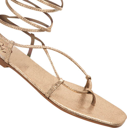 Kit Sandalia Planas Tiras Amarre