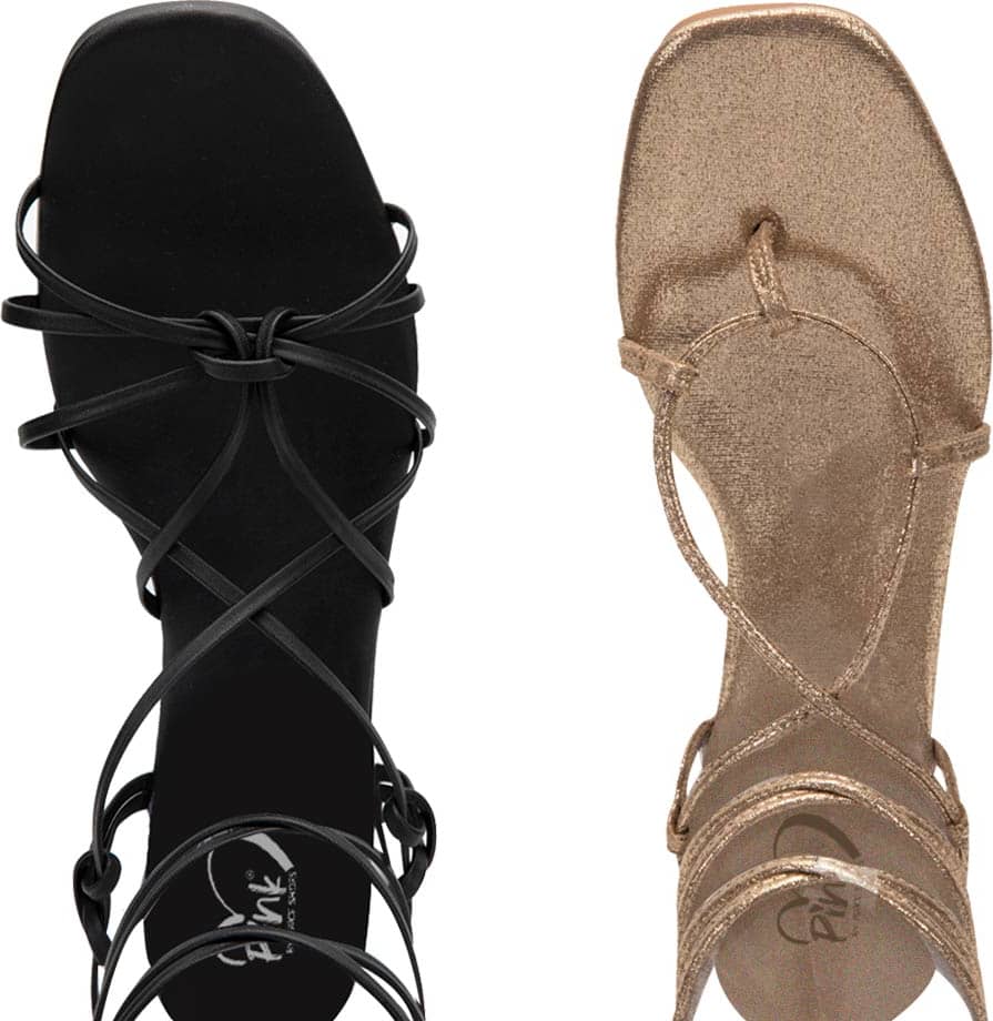 Kit Sandalia Planas Tiras Amarre