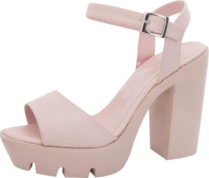 Sandalia Tacon Track Alto Monocolor