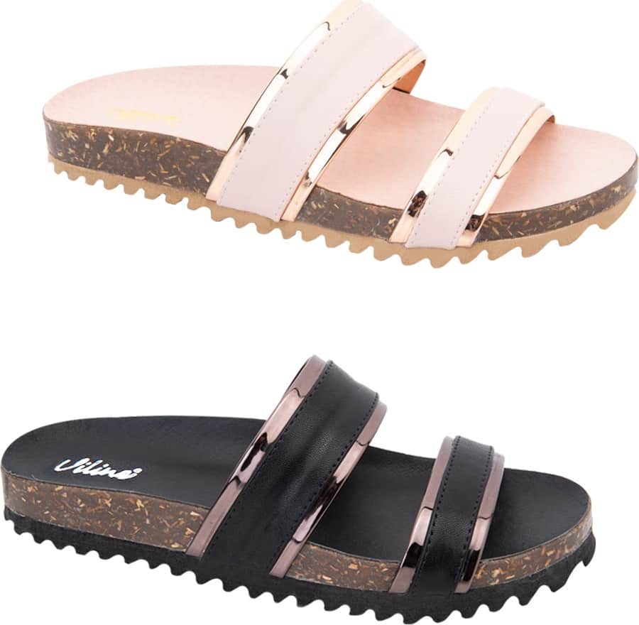 Kit Sandalia Casual Contorno Metalico