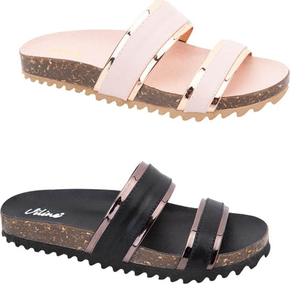 Kit Sandalia Casual Contorno Metalico