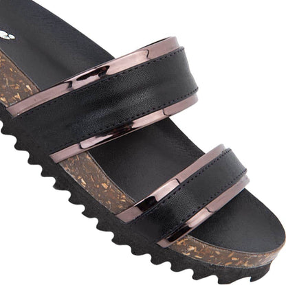 Kit Sandalia Casual Contorno Metalico