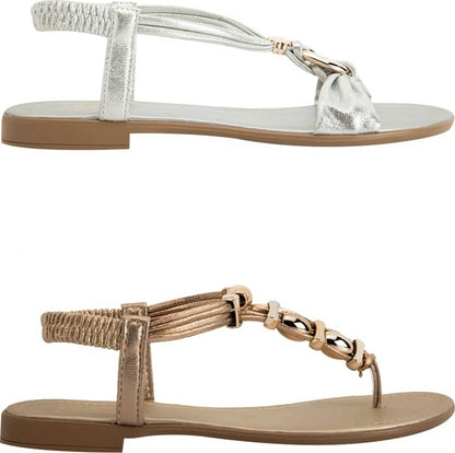 Kit Sandalia Planas Metalicas