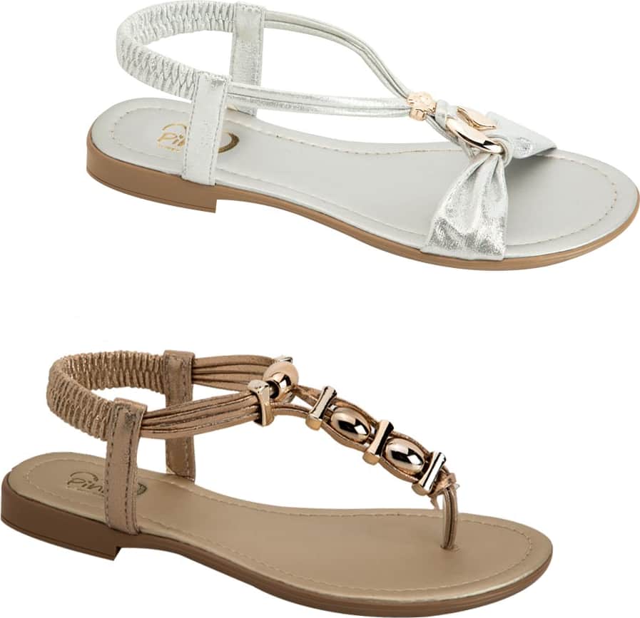 Kit Sandalia Planas Metalicas