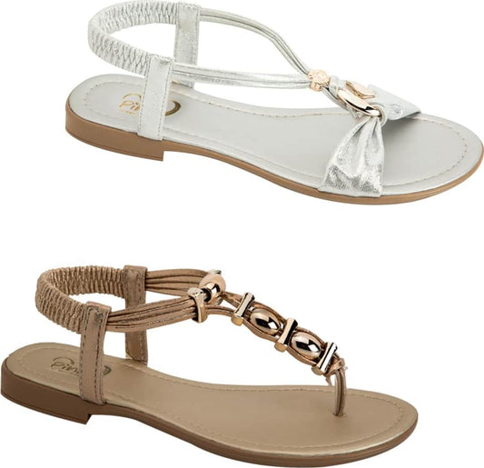 Kit Sandalia Planas Metalicas