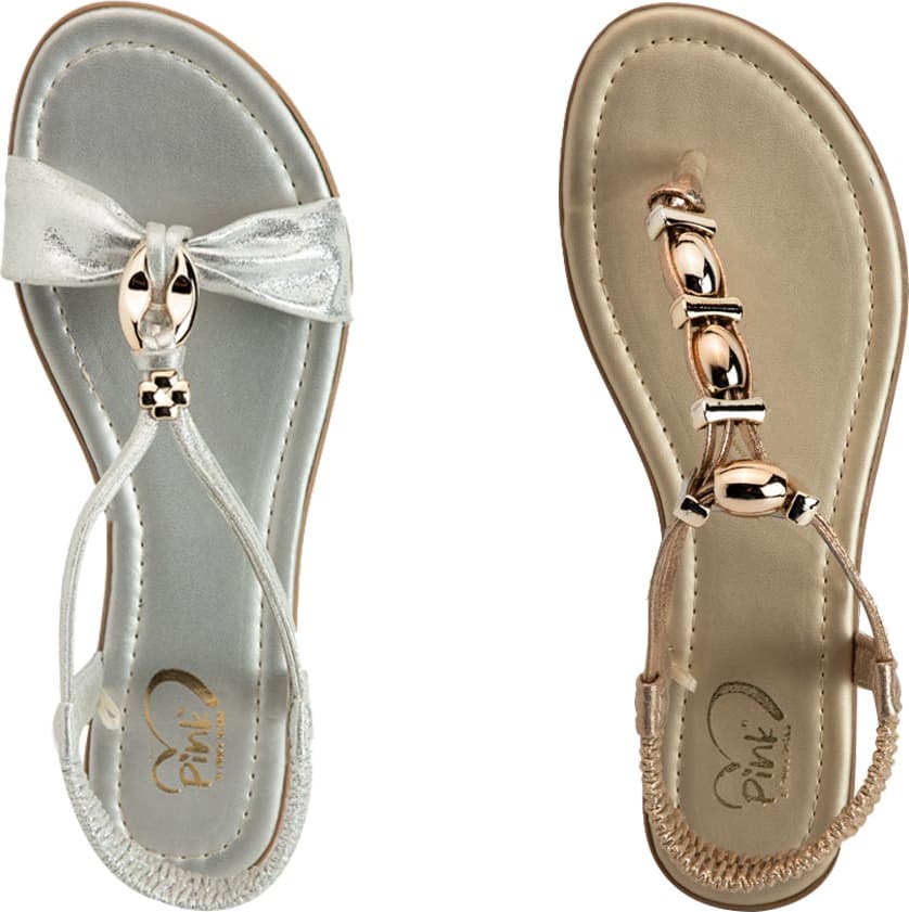 Kit Sandalia Planas Metalicas