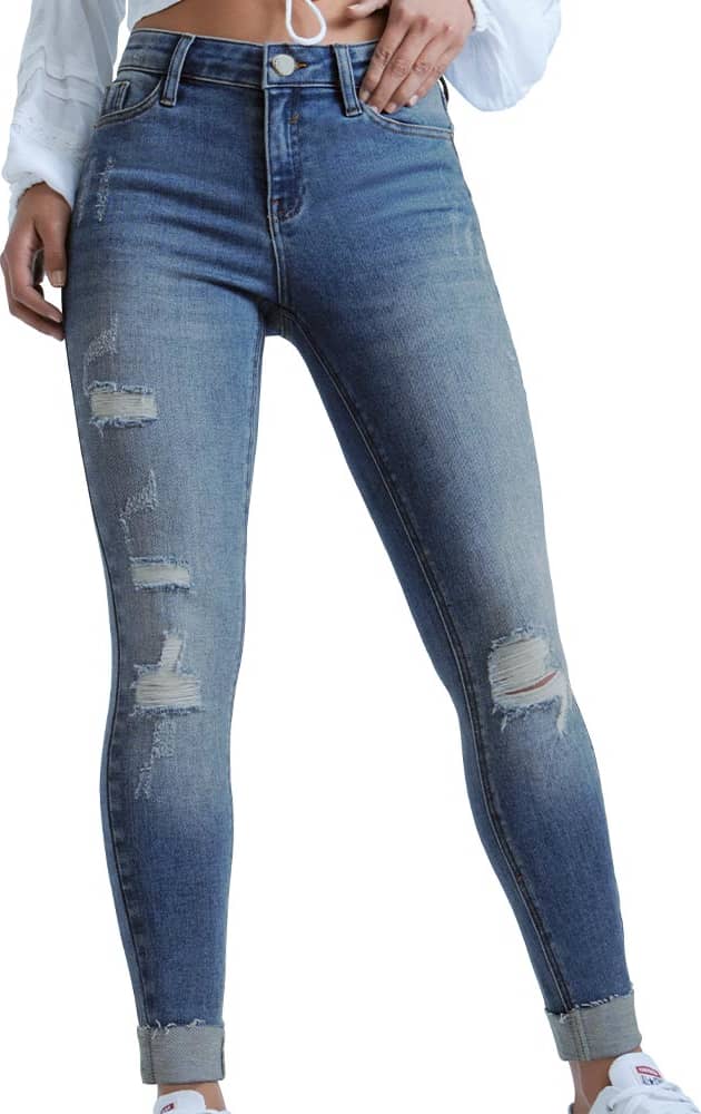 Jeans Corte Tobillero Cintura Regular