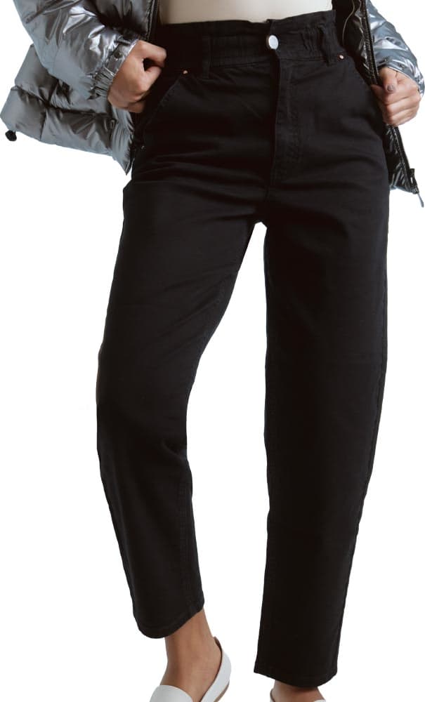 Jeans Baggy Cintura Super Alta