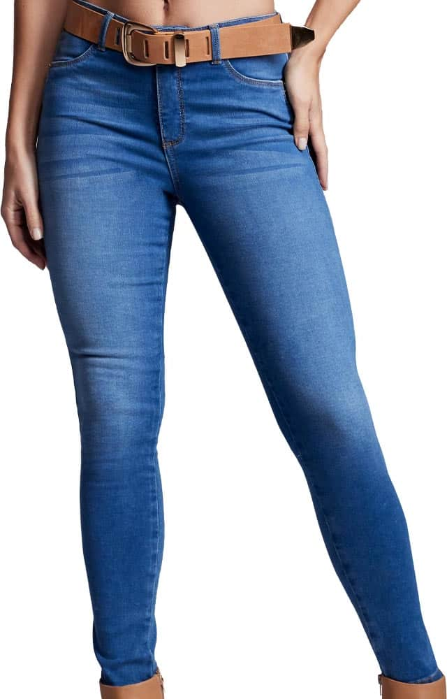 Jeans Termico Skinny Cintura Super Alta