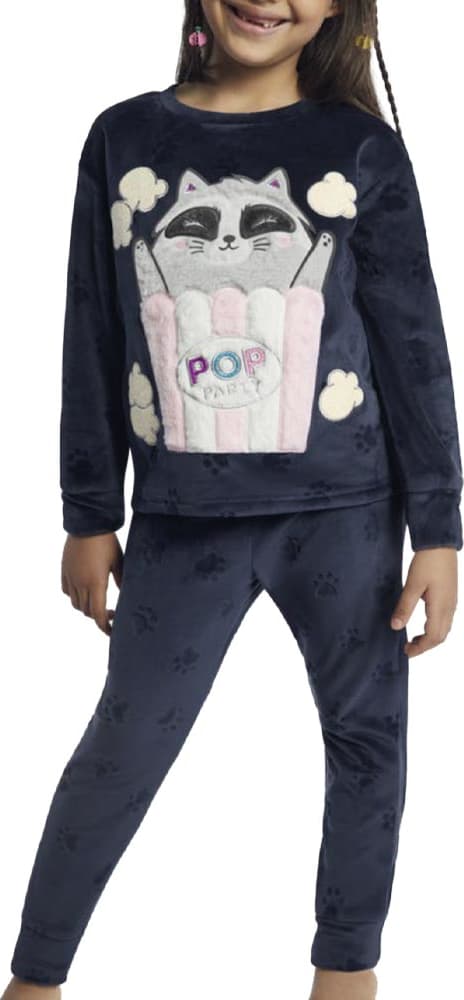 PIJAMA 2 PZAS POP CORN SUDADERA Y PANTALON