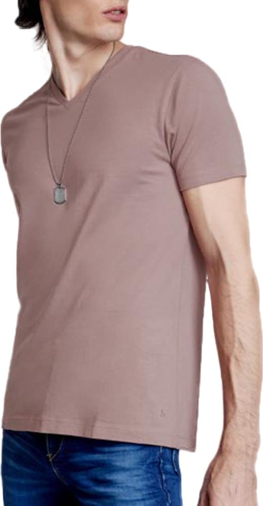 Playera Basica Cuello V Manga Corta