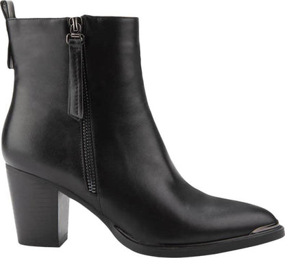 Bota Texana Pu De Tacón Ancho Con Cierre