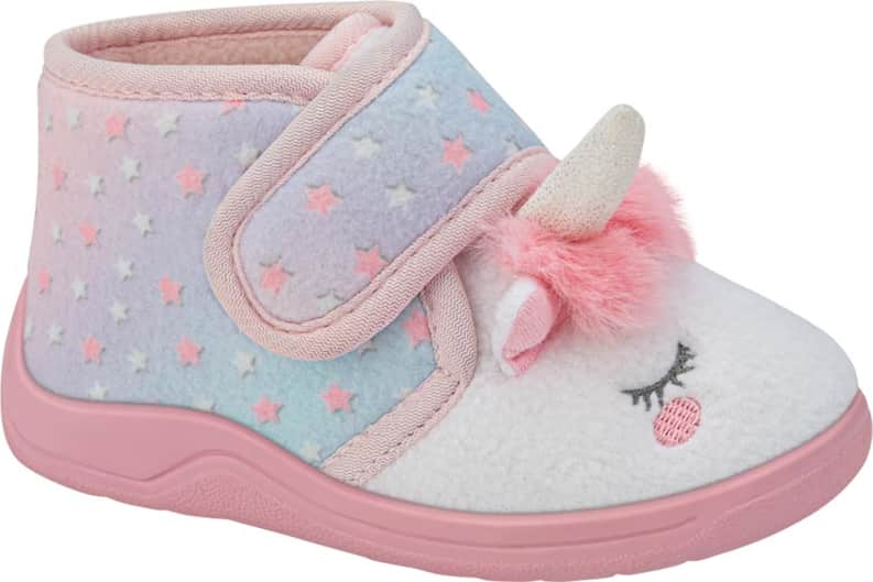 PANTUFLA BOTA PELUCHE UNICORNIO