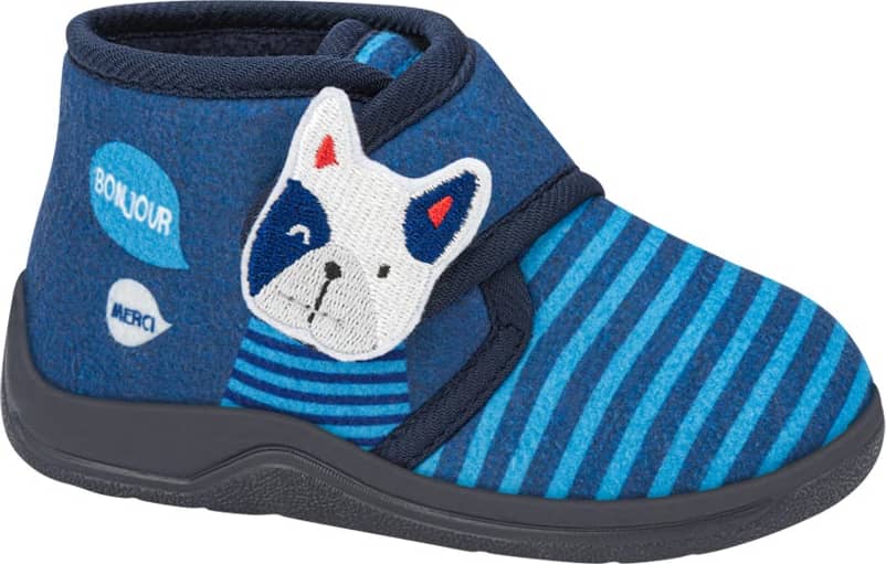 PANTUFLA BOTA PELUCHE BORDADO