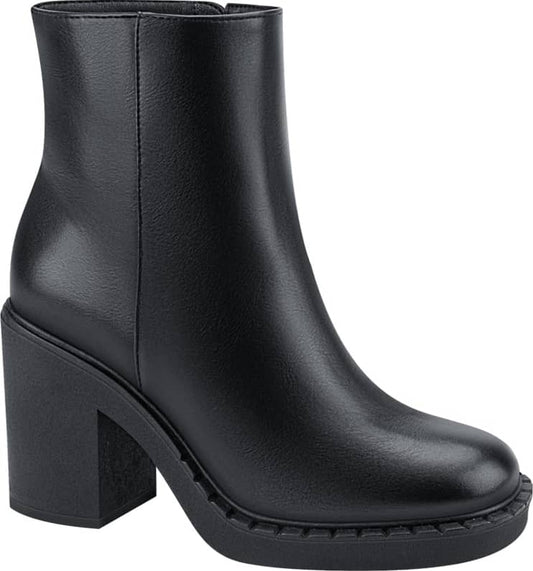 Bota Casual Pu Plataforma Punta Cuadrada