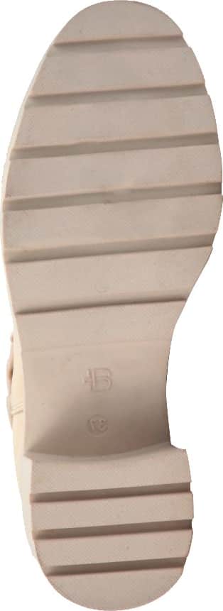 Bota Moto Pu Cadena Mono Color De Tacón