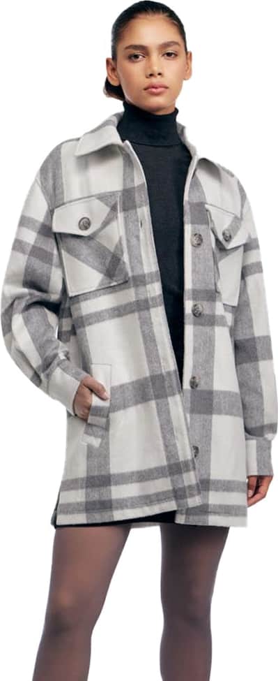 Sobrecamisa A Cuadros Con Cinto