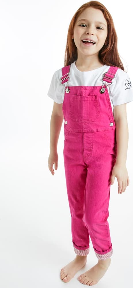 Overol Con Dobladillo En Contraste