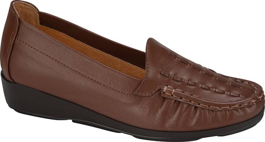 Choclo De Piel Cuña Loafer