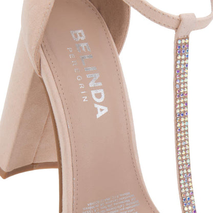 SANDALIA TACON TIRAS BRILLOS