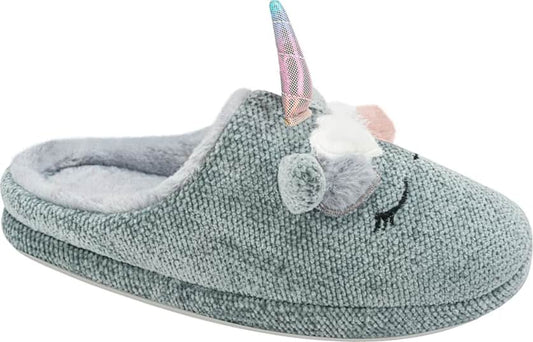 Pantufla Sueco Tejido Unicornio