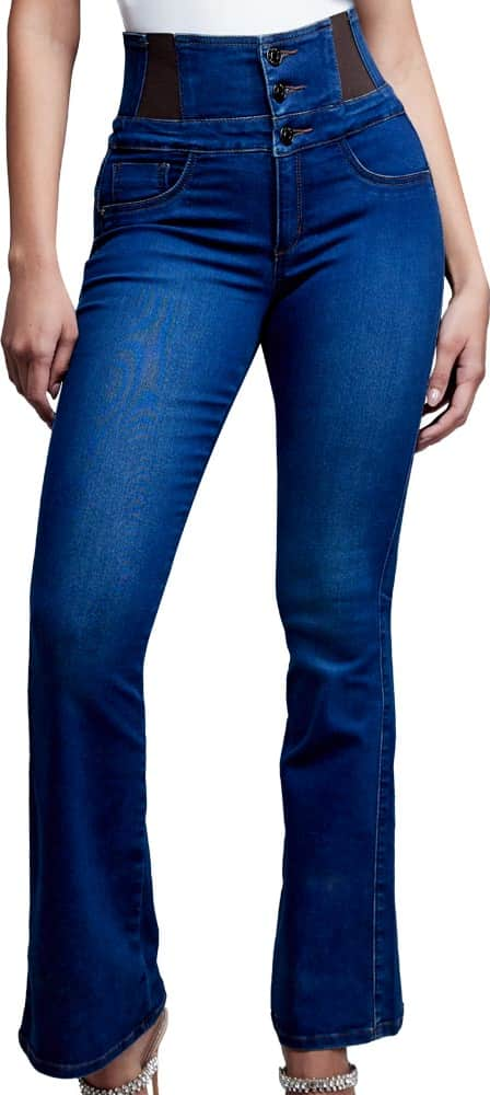 Jeans Corte Semicampana Cintura Super Alta