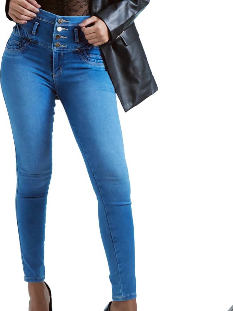 Jeans Super Skinny Cintura Alta