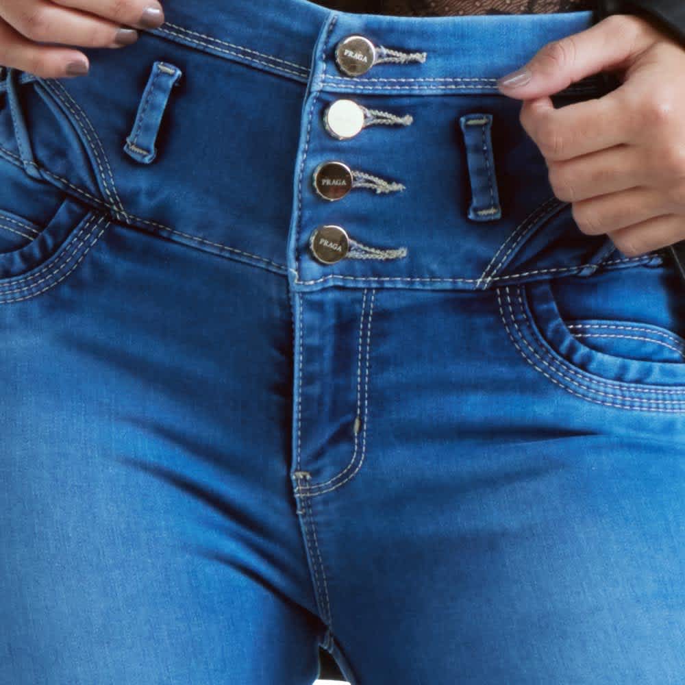 Jeans Super Skinny Cintura Alta