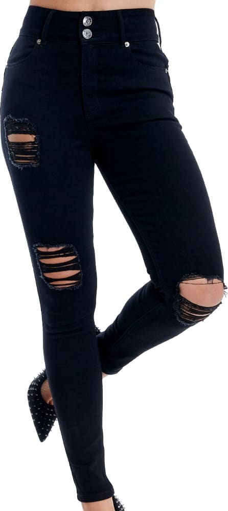 Jeans Super Skinny Cintura Alta