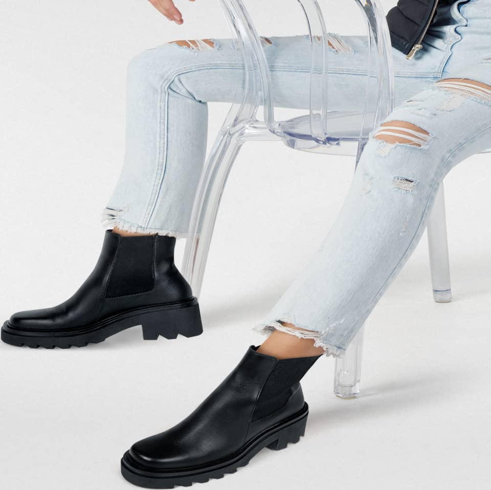 Bota Chelsea Piel Vacuno Punta Cuadrada