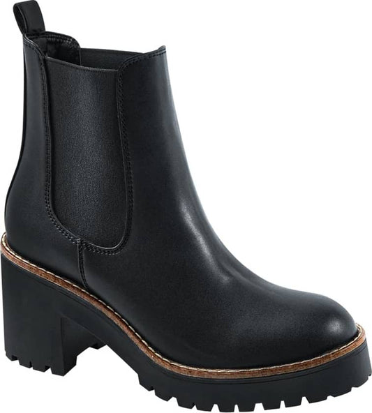 Bota Chelsea Pu Liso Cerco Al Contraste