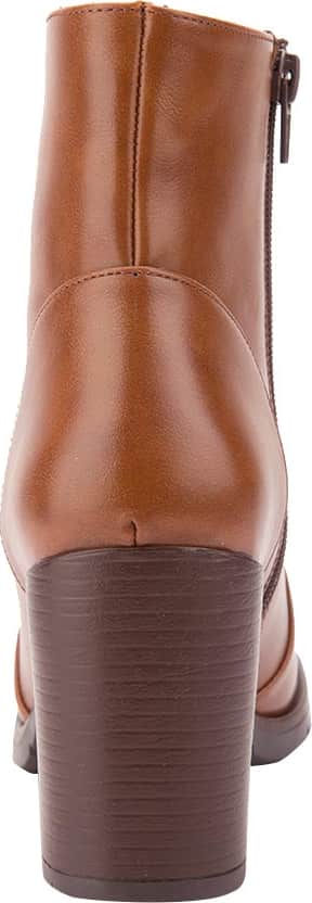 Bota Vestir Pu Con Tacón Punta Cuadrada
