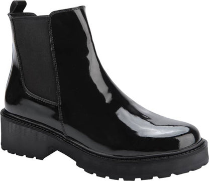 Bota Chelsea Charol Liso Suela Traslucida