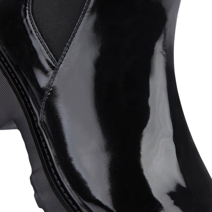 Bota Chelsea Charol Liso Suela Traslucida