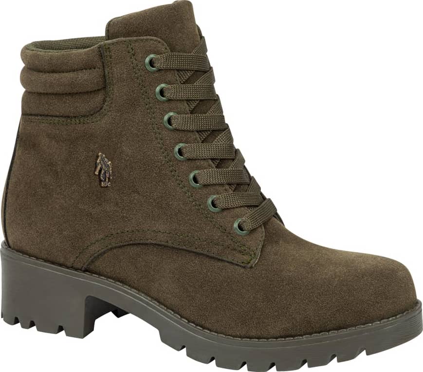 Bota Hiker Gamuza Con Bullón Mono Color