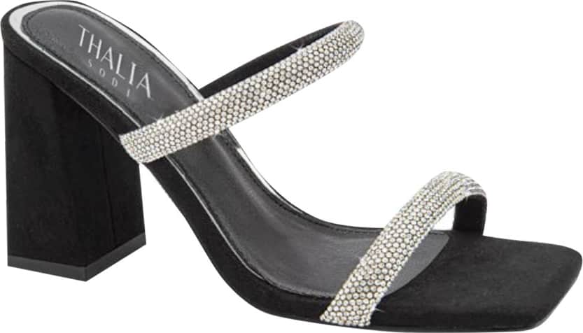 SANDALIA TACÓN ANCHO BRILLOS