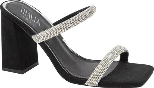 SANDALIA TACÓN ANCHO BRILLOS