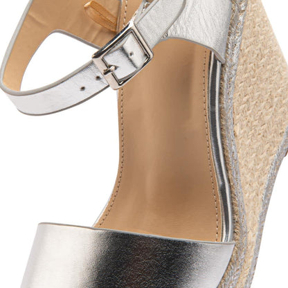 SANDALIA PLATAFORMA YUTE METÁLICA