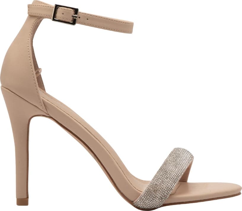 SANDALIA TACÓN DELGADO PIEDRAS