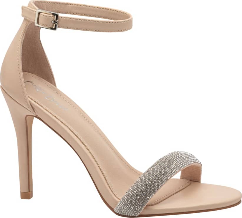 SANDALIA TACÓN DELGADO PIEDRAS