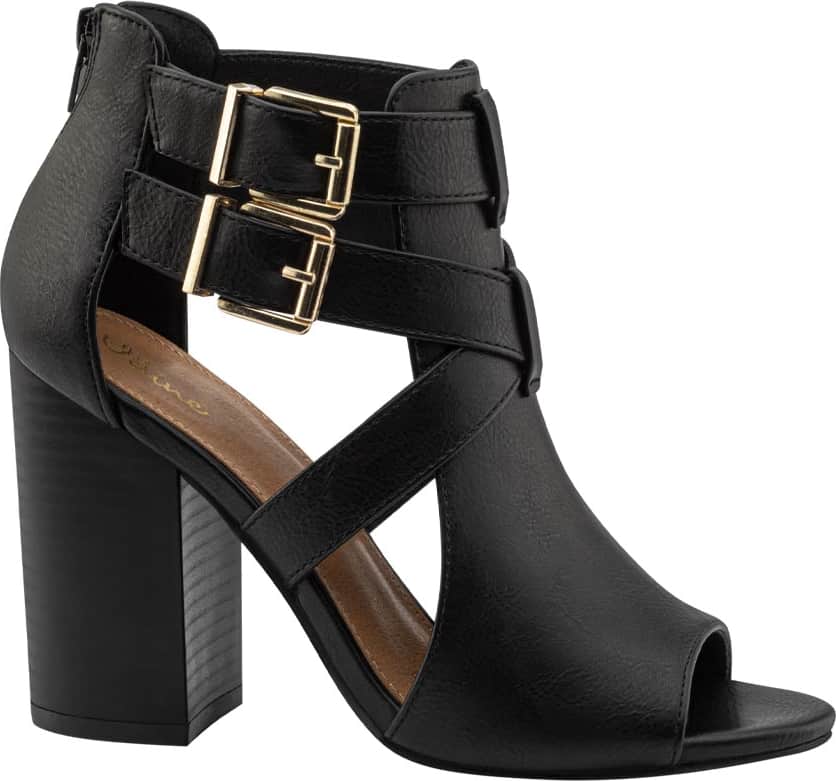 SANDALIA BOTÍN HEBILLAS TACÓN