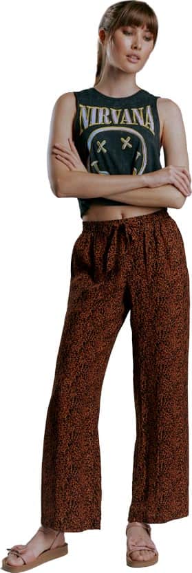 PANTALON CASUAL PIERNA ANCHA CINTURA ALTA