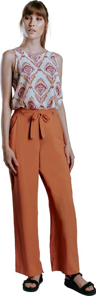 PANTALON CASUAL PIERNA ANCHA CINTURA ALTA