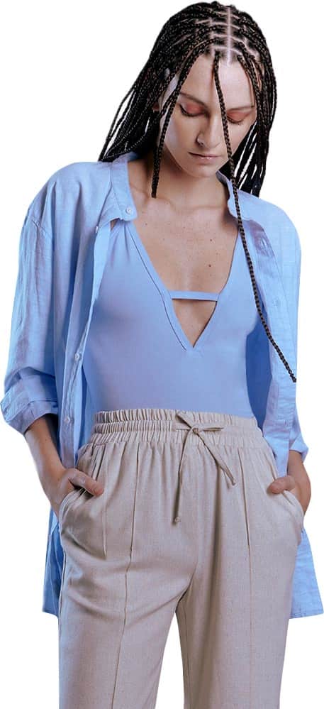 PANTALON CASUAL PIERNA ANCHA CINTURA ALTA