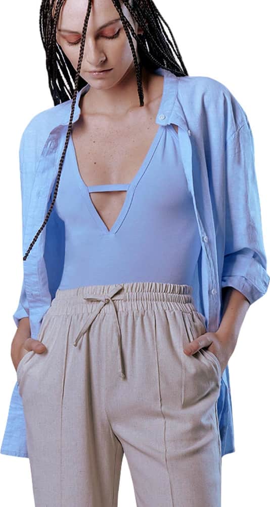 PANTALON CASUAL PIERNA ANCHA CINTURA ALTA