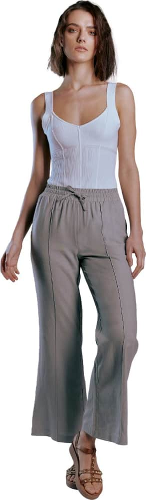 PANTALON CASUAL PIERNA ANCHA CINTURA ALTA